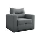 Sofá Cama Poltrona 1 Lugar Mx48 Marissol Suede Cinza - Loja Sheep