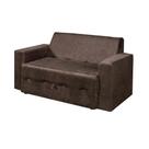 Sofá-cama Pratik 5000 Mamflex Marrom Suede Amassado