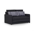 Sofá-Cama Queen 3 Lugares Aurora Herval em Linho Grafite Fechado, 176 cm