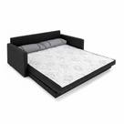 Sofá-Cama Queen 3 Lugares Aurora Herval, Linho Grafite Fechado, 176 cm Sofá-Cama Queen 3 Lugares Aurora Herval, Linho Grafite Fechado, 176 cm