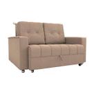 Sofá Cama Reclinável 2 Lugares 140cm Drika Capuccino Matrix