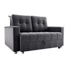 Sofá Cama Reclinável 2 Lugares 140cm Drika Cinza Matrix