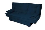 Sofá Cama Reclinável 2 Lugares 180cm Esmeralda Azul Matrix
