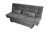 Sofá Cama Reclinável 2 Lugares 180cm Esmeralda Cinza Matrix