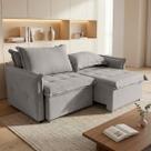 Sofá Cama Reclinável 2 Lugares Bouclê Singapura com Catraca e 2 Almofadas SOFA STORE