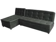 Sofá Cama Reclinável 3 Lugares Penélope Cinza Matrix