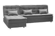Sofá Cama Reclinável 3 Lugares Penélope Cinza Matrix
