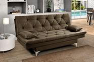 Sofá Cama Reclinável Austria Em Suede Essencial Estofados