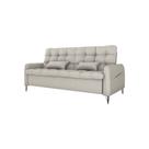 Sofá Cama Reclinável Com Almofadas 3 Lugares 200cm Pillar Matrix Linho Mileniun Palha