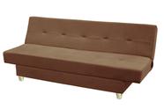 Sofá Cama Reclinável Xangai Veludo Marrom Café