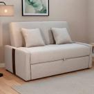 Sofá Cama retrátil 2 lugares 1,45 mts Linho Bege Charlotte Matrix
