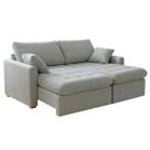 Sofá Cama Retrátil 3 Lugares 2,10m Com Almofadas Granada Cinza