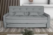 Sofá cama retratil 3 lugares madalena cinza