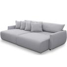Sofá Cama Retrátil 3 Lugares Para Sala de Estar 190cm Sky T03 Linho Cinza - Lyam Decor Sofá Cama Retrátil 3 Lugares Para Sala de Estar 190cm Sky T03 Linho Cinza - Lyam Decor