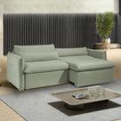 Sofá Cama Retrátil e Reclinável 200cm Aurora Boucle Verde