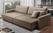 Sofá Cama Retrátil e Reclinável 2,30m com Molas Cancún Veludo Mirra Decor