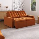 Sofá Cama Retrátil e Reclinável 3 Lugares 200cm em Veludo Palmeira CabeCasa MadeiraOriginals Terracota