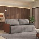 Sofá Cama Retrátil e Reclinável 3 Lugares 225cm Jequitibá CabeCasa MadeiraOriginals Sofá Cama Retrátil e Reclinável 3 Lugares 225cm Jequitibá CabeCasa MadeiraOriginals