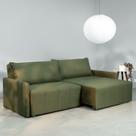 Sofá Cama Retrátil e Reclinável 3 Lugares 250cm em Linho Baraúna Cabecasa Madeiraoriginals Verde Sofá Cama Retrátil e Reclinável 3 Lugares 250cm em Linho Baraúna Cabecasa Madeiraoriginals Verde