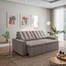 Sofá Cama Retrátil e Reclinável 3 Lugares 260cm em Linho Palmeira CabeCasa MadeiraOriginals Castor Sofá Cama Retrátil e Reclinável 3 Lugares 260cm em Linho Palmeira CabeCasa MadeiraOriginals Castor