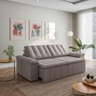 Sofá Cama Retrátil e Reclinável 3 Lugares 260cm Linho com Molas Palmeira CabeCasa MadeiraOriginals Castor Sofá Cama Retrátil e Reclinável 3 Lugares 260cm Linho com Molas Palmeira CabeCasa MadeiraOriginals Castor