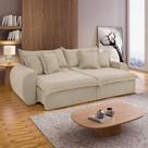 Sofá Cama Retrátil e Reclinável 3 Lugares Linho Bege Imperatriz 220cm Yescasa Sofá Cama Retrátil e Reclinável 3 Lugares Linho Bege Imperatriz 220cm Yescasa