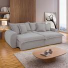 Sofá Cama Retrátil e Reclinável 3 Lugares Linho Gelo Imperatriz 220cm Yescasa