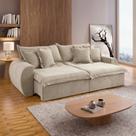 Sofá Cama Retrátil e Reclinável 3 Lugares Veludo Bege Claro Imperatriz 220cm Yescasa Sofá Cama Retrátil e Reclinável 3 Lugares Veludo Bege Claro Imperatriz 220cm Yescasa