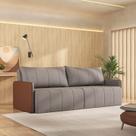 Sofá Cama Retrátil e Reclinável 4 Lugares 250cm Jequitibá CabeCasa MadeiraOriginals Caramelo/Capuccino
