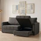Sofá-cama Retrátil e Reclinável com Baú 3 Lugares Bipartido 220cm Corozal Yescasa