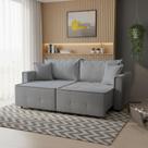 Sofá Cama Retrátil e Reclinável Onix 220 Cm Scott Cinza Grafite Sofá Cama Retrátil e Reclinável Onix 220 Cm Scott Cinza Grafite