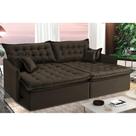 Sofá Cama Retrátil Reclinável 2,55m Cama inBox Versátil com Pillow Top e Molas Velusoft Café Sofá Cama Retrátil Reclinável 2,55m Cama inBox Versátil com Pillow Top e Molas Velusoft Café