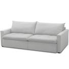 Sofá Cama Retrátil Reclinável Para Sala de Estar 208cm Lari F04 Bouclê Cinza - Lyam Decor