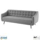 Sofá Cama Retro Mimo 3 Lugares Veludo e Linho Várias Cores - DAF Mobiliário