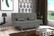 Sofá Cama Salomé Suede Cinza B250 - Matrix