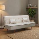Sofá Cama Silver 3 Lugares Reclinável 1,92 Material Sintético Bege Star Confort