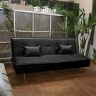 Sofá Cama Silver 3 Lugares Reclinável 1,93 Sintético Preto - Speciale Home