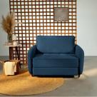 Sofá Cama Solteiro 105cm Mode CabeCasa Madeiraoriginals Azul