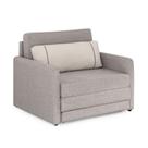 Sofá-Cama Solteiro Herval Aurora, Linho Bege, 106 cm