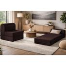 Sofá Cama Solteiro New Extra Suede Marrom - Paropas Sofá Cama Solteiro New Extra Suede Marrom - Paropas