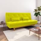 Sofá Cama Suede 3 Lugares Tokio Yescasa Amarelo