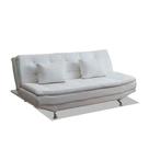 Sofá Cama Valencia 3 Lugares Reclinável Material Sintético Branco Speciale Home