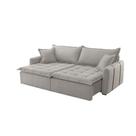 Sofá Cama Veludo em Madeira Eucalipto 280cm Braço 20cm Arizona Meu Sofá Online