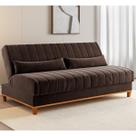 Sofa Cama Veneza 1,80 Reclinável 3 Lugares Veludo Bombom Casa Giulia