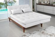 Sofá Cama Versátil Pés de Madeira