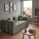 Sofá Cama Zennit Na Caixa Modular Confortável Decorativo