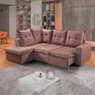 Sofa canto colatina 2md70+chasie100(2,50)l. marrom pe tab/br