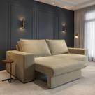 Sofá Capri Retrátil 3 Lugares 230cm Suede