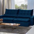 Sofá Ceará Modular 6 Lugares 290cm Retrátil e Reclinável Yescasa Azul