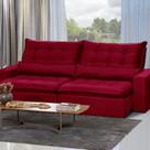 Sofá Ceará Modular 6 Lugares 290cm Retrátil e Reclinável Yescasa Vermelho